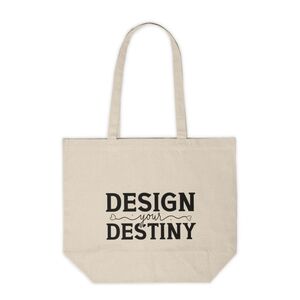 Design Your Destiny Motivational Custom Canvas Tote Bag